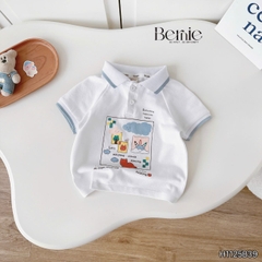 Set bộ polo tay ngắn cho bé trai họa tiết Baby Cloud kèm quần short size 9 tới 28kg BERNIE H1125B39