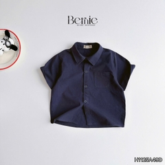 Áo sơ mi tay ngắn Basic nhiều màu unisex cho bé trai bé gái size 9kg tới 25kg BERNIE H1125A49Đ