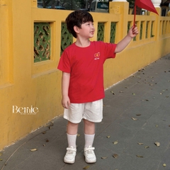 Áo thun áo Cờ đỏ sao vàng Việt Nam chất cotton tay ngắn unisex cho bé trai bé gái size 9 tới 28kg BERNIE H0226A24Đ
