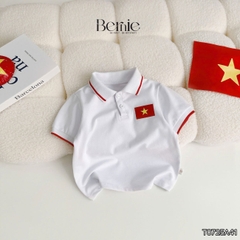 Áo thun polo Lá cờ đỏ sao vàng em bé Việt Nam tay ngắn unisex bé trai bé gái 9-28kg BERNIE H0725A41