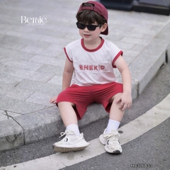 Set bộ cotton áo thun tanktop BNE KID kèm quần short cho bé trai đi chơi đi học size 9 đến 28kg BERNIE H0326B33
