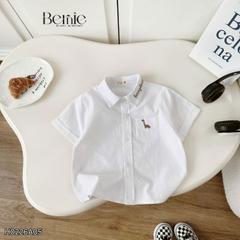 Áo sơ mi tay ngắn cho bé trai thêu khủng long phong cách hàn quốc size 9 tới 27kg BERNIE H0226A05