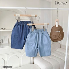 Quần ngố quần lửng chất bò giấy mềm phối túi cho bé trai size từ 1 đến 6 tuổi BERNIE KIDS H0526Q02
