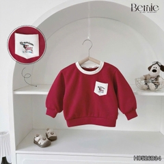 Set bộ cotton nỉ 2 da cho bé trai áo tay dài Freedom Boy kèm quần size 9kg tới 26kg BERNIE H0526B34