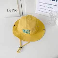 Mũ tai bèo có dây rút và nút bấm unisex cho bé trai bé gái đi chơi đi biển chụp hình xinh yêu 1 đến 4 tuổi BERNIE HL349