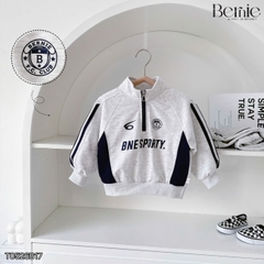 Set bộ thể thao bé trai áo hoodie tay dài cố phối dây kéo kèm quần dài BNE SPORTY 11 tới 28kg BERNIE T0526B17