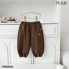 Quần dài nỉ thu đông phối viền phối màu thêu Cozy cho bé trai phong cách size 11 tới 28kg BERNIE H0526Q10