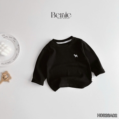 Áo thun cổ tròn áo cotton bozip thu đông dài tay thêu cún nhiều màu cho bé trai bé gái size 9 đến 25kg BERNIE H0826A02