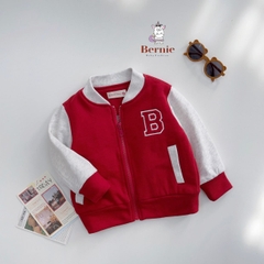 Áo khoác áo hoodie bomber unisex bé trai bé gái nỉ bông mềm mại BERNIE cho bé 9 đến 25kg