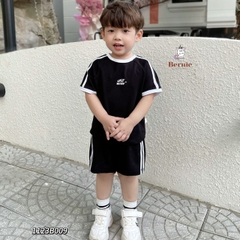 Set đồ bộ thun thể thao bóng đá số 10 messi cho bé trai chất thun cotton kèm quần ngắn từ 9 đến 24kg BERNIE