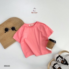 Áo phông trơn basic ngắn tay unisex cho bé trai bé gái cotton 4 chiều nhiều màu Bernie 1 đến 7 tuổi