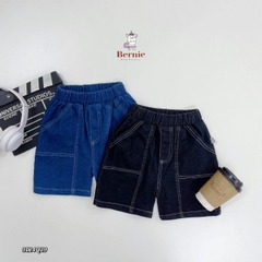 Quần short jean quần short lửng trần chỉ nổi cho bé trai phong cách size 1 tới 7 tuổi Bernie 0124Q29