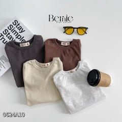 Áo thun tay dài basic nhiều màu unisex cho bé trai bé gái đi học đi chơi 1đến 7 tuổi BERNIE 0624A10