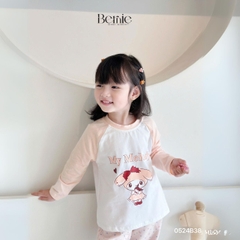Set bộ thun dài thu đông cotton họa tiết hoạt hình cho bé gái đi chơi đi học 1 đến 7 tuổi BERNIE 0524B38