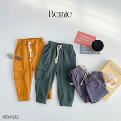 Quần dài túi hộp phối tag cho bé trai phong cách thể thao sành điệu 1 đến 7 tuổi BERNIE 0524Q12