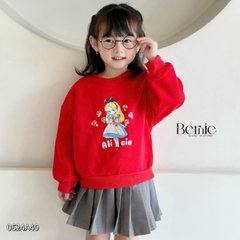Áo sweater tay dài họa tiết in hình công chúa dễ thương cho bé gái 1 đến 7 tuổi BERNIE 0624A40