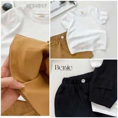 Set bộ vest gile công tử ngắn tay 3 chi tiết phong cách hàn quốc cho bé trai 1 đến 7 tuổi BERNIE 0724B17