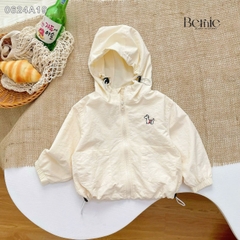 Áo khoác gió có mũ họa tiết nhiều màu unisex cho bé trai bé gái size 1 đến 7 tuổi BERNIE 24A017