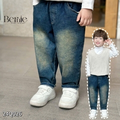 Quần dài quần denim phối túi, Wax phong cách cho bé trai phong cách sành điệu 1 đến 7 tuổi BERNIE 24Q026