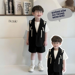 Set bộ Vest blazer công tử phong cách hàn quốc cho bé trai 1 đến 7 tuổi BERNIE 0724B17
