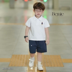 Set bộ cộc tay thun cotton họa tiết hình in lạ mắt phong cách hàn quốc cho bé trai 1 đến 7 tuổi BERNIE H1024B31