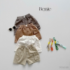 Quần short quần kaki đùi phối túi hộp 1 bên cho bé trai đi chơi đi học size 9 tới 28kg BERNIE P1124Q51