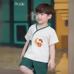 Set bộ đũi cột dây họa tiết thêu chú Cuội trung thu cho bé trai size 1 đến 6 tuổi BERNIE H0425B36