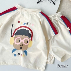 Set bộ polo cho bé trai áo thun tay ngắn họa tiết câụ bé kèm quần short size 1 đến 7 tuổi BERNIE T0725B60 