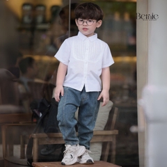 Quần jean dài quần denim can thân trước cho bé trai phong cách sành điệu size 11 tới 28kg BERNIE 25Q004