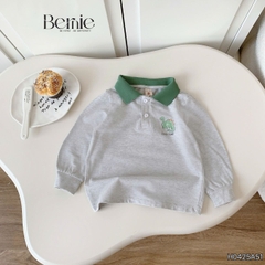 Áo thun áo polo tay dài họa tiết hình in Khủng long cho bé trai 1 đến 7 tuổi BERNIE H0425A51