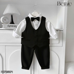 Set bộ vest hoàng gia 6 chi tiết dài tay cho bé trai đi tiệc đi sự kiện size 9 tới 28kg BERNIE H0725B71