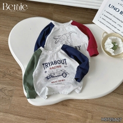Áo thun áo phông cho bé trai tay dài raplang họa tiết ô tô size 9 đến 28kg BERNIE H0725A27