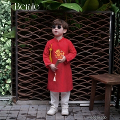 Set áo dài bé trai áo chất tafta tre thêu rồng phối khánh kèm quần dài kaki size 9 đến 25kg BERNIE H0925B40Đ