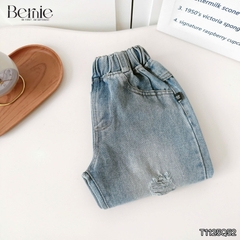 Quần jean dài quần denim dáng baggy xước cho bé trai Style hàn quốc size 11 tới 28kg BERNIE T1125Q52
