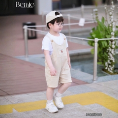  Set Yếm ngắn kèm áo thun Gấu Bóng chày cho bé trai bé gái unisex phong cách hàn quốc size 1 đến 7 tuổi BERNIE H1025B10Đ