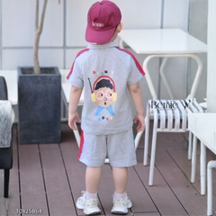 Set bộ polo cho bé trai áo thun tay ngắn họa tiết câụ bé kèm quần short size 1 đến 7 tuổi BERNIE T0425B64