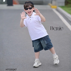 Quần short quần jean túi hộp cho bé trai đi chơi đi học size 11kg tới 28kg BERNIE KIDS H1125Q47