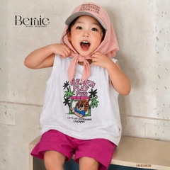Set bộ unisex cho bé trai bé gái áo thun tanktop Style kèm quần short đi chơi đi biển size 1 tới 7 tuổi BERNIE H0326B36