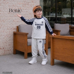 Set bộ dài tay áo thun raplang phối màu họa tiết Bernieboys kèm quần dài cho bé trai size 9 tới 26kg BERNIE V0426B35
