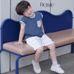 Set bộ tanktop cho bé trai áo thun túi lệch cá tính kèm quần short đi chơi đi học size 9 tới 28kg BERNIE T0326B11