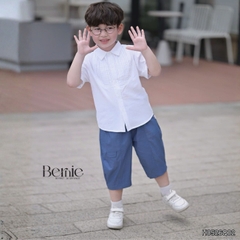 Quần ngố quần lửng chất bò giấy mềm phối túi cho bé trai size từ 1 đến 6 tuổi BERNIE KIDS H0526Q02