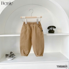 Set bộ 4CT áo sơ mi tay dài áo gi lê rời thêu phù hiệu kèm cà vạt và quần kaki size 1 đến 7 tuổi BERNIE T0526B71