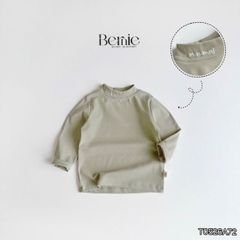 Áo thun cố lọ áo giữ nhiệt cổ 3 phân dài tay Minimal cho bé trai bé gái chất thun cotton 9 đến 28kg BERNIE T0526A72