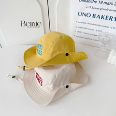 Mũ tai bèo có dây rút và nút bấm unisex cho bé trai bé gái đi chơi đi biển chụp hình xinh yêu 1 đến 4 tuổi BERNIE HL349