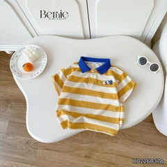 Áo thun áo polo tay ngắn họa tiết kẻ ngang sắc màu Ok cho bé trai size 9kg đến 25kg BERNIE H0226B37A