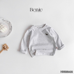 Áo thun cổ tròn áo cotton bozip thu đông dài tay thêu cún nhiều màu cho bé trai bé gái size 9 đến 25kg BERNIE H0826A02