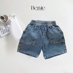 Quần short quần jean túi hộp đi chơi đi học cho bé trai size 9kg tới 28kg BERNIE KIDS 25Q002