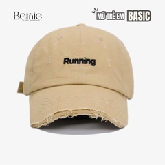 Mũ lưỡi trai unisex cho bé trai bé gái đáp chữ phối viền màu BERNIE 46-54cm bé 2 đến 8 tuổi