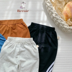 Quần dài thể thao cho bé trai bé gái dáng basic thun cotton 4 chiều 1 đến 7 tuổi BERNIE 0623Q008