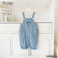Set Yếm dài kèm áo thun Gấu EINTSIGHT cho bé trai bé gái unisex phong cách hàn quốc size 1 đến 7 tuổi BERNIE H1025B09Đ